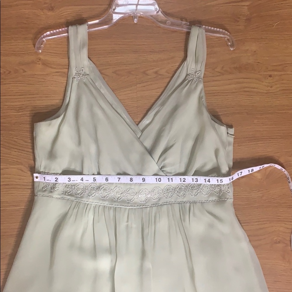 Signature By Robbie Bee Size 12 Green 100%silk - Picture 3 of 8